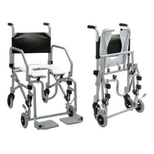 Cadeira de Rodas para Banho Alumínio Dobrável